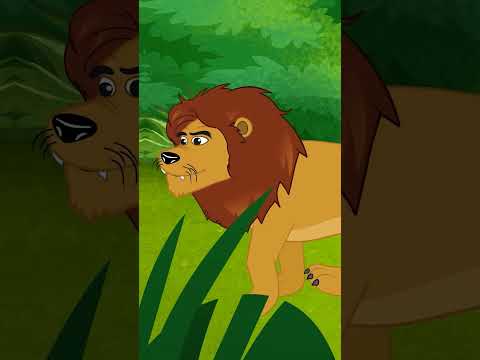 The Cowardly Mouse Aganist The Lion 🐭🦁 #shorts #english #fairytales #stories #forkids