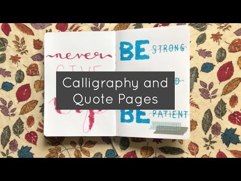 Calligraphy and Quote Pages for Beginners