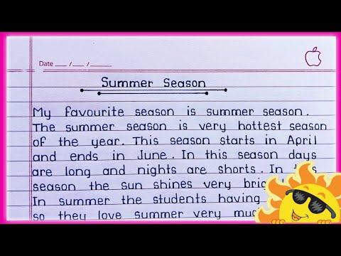 Essay on My Favourite season Summer season in English || My Favourite season essay in English ||