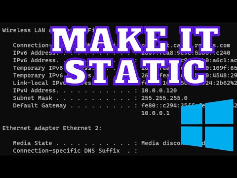 How to make a static ip address in Windows 11