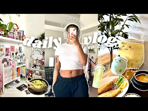 what i eat in a week vlog 🍵: grocery shopping, cooking with friends, ikea trip, album unboxing, etc.