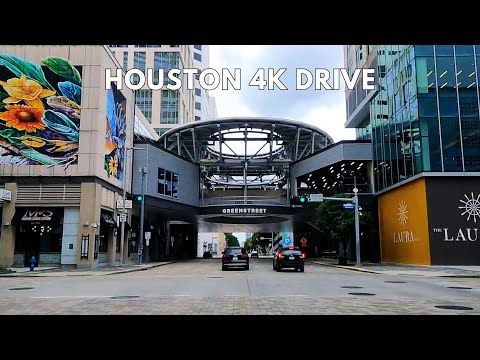 Houston 4K Driving Tour | Drive Through Downtown Houston