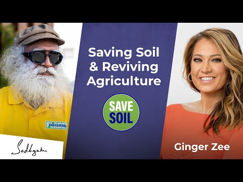 Ginger Zee (Chief Meteorologist @ ABC News) with Sadhguru on Soil & Agriculture