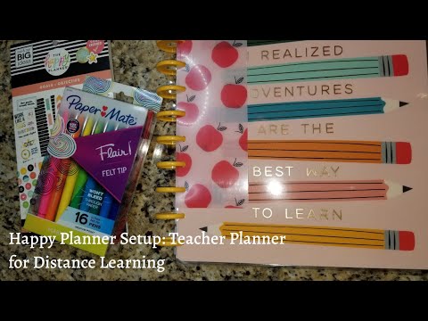 Teacher Planner for Distance Learning at Home| 2020-2021 Happy Planner