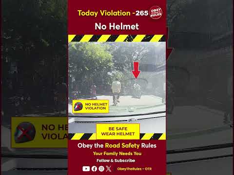 TODAY VIOLATION -265 Kindly wear Helmet for your safety #chennaitrafficpolice #otr #obeytherules