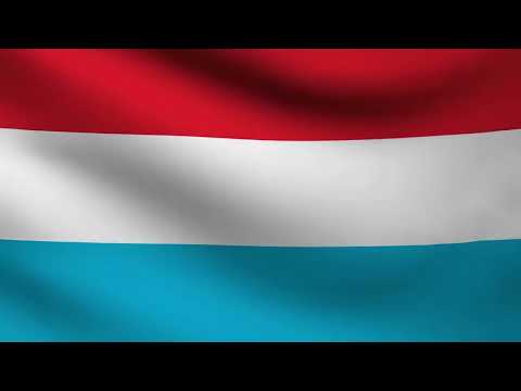 [10 Hours] Luxembourg Flag Waving - Video & Audio - Waving Flags