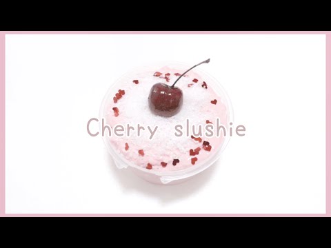 〖字幕あり〗🍒スライムを触りながら雑談する / Cherry slushie slime🍒〖音フェチ〗