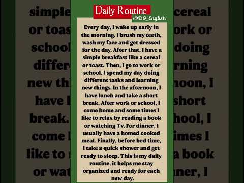 Daily Routine | What's Your Daily Routine? | Speak English Fluently