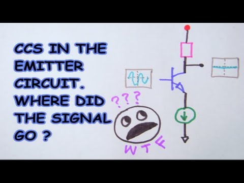 Constant current source in the emitter circuit. Where'd the signal go?