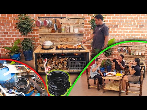 Transform old car Rim, Sink and Pallets to an Awesome Multi-purpose Stove