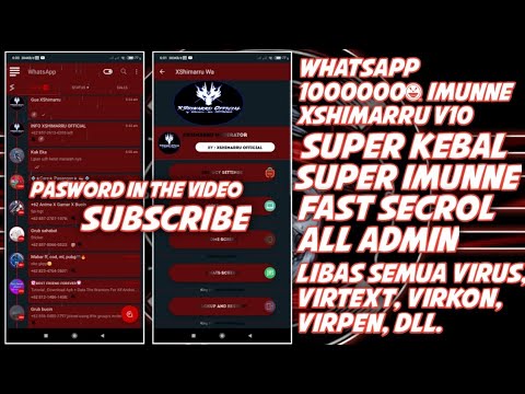 WhatsApp XShimarru V10 1000000% Kebal Full Fiture Dismiss admin No Clickbait