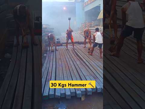 BOOM! 30kg Hammer Steel Destruction pt 2  #rollingmill #steelmill #factorywork #factory #steel