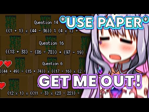 Biboo is going to cry during the Math Quiz in Holocure because she's using paper [Hololive EN]