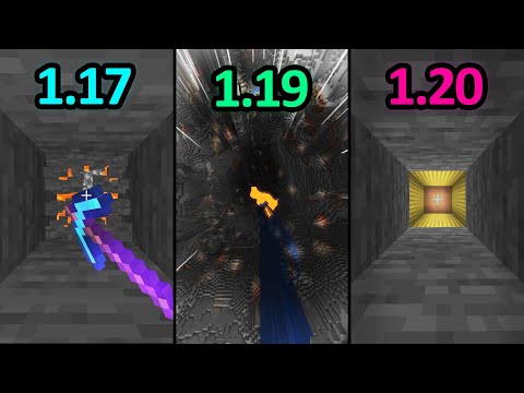 digging straight down in 1.17 vs 1.19 vs 1.20