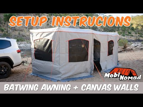 Batwing Awning + Canvas Annex Setup Instructions - Mobi Nomad