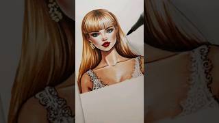 HOW TO COLOUR BEAUTIFUL HAIR #hairdrawingtutorial