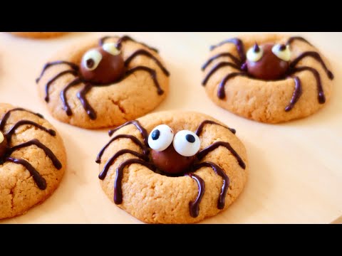 Halloween Spider Cookies #FunCooking 万圣节蜘蛛曲奇，简单有趣，小朋友特别喜欢