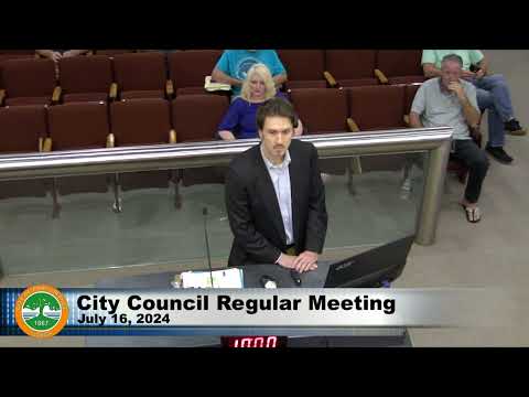 City Council Regular Meeting- 7/16/2024