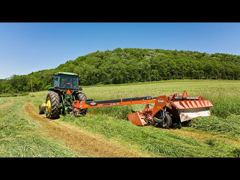 Mowing Record 6 Foot Overripe Grass - KUHN FC 4061 TCD