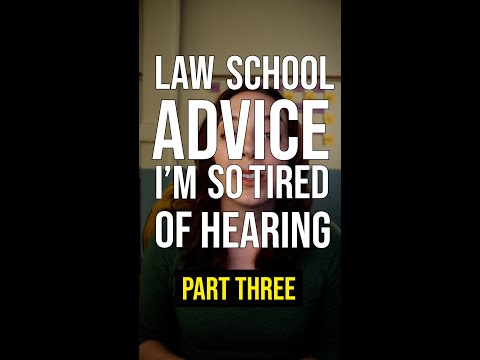 Tips for Law Students | Advice to Avoid Part 3