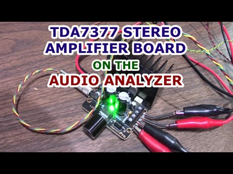 TDA7377 $10 stereo amplifier board on the audio analyzer