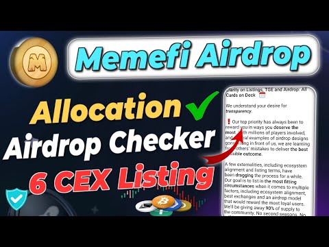 Memefi airdrop allocation and listing exchange | Memefi listing date | memefi airdrop checker