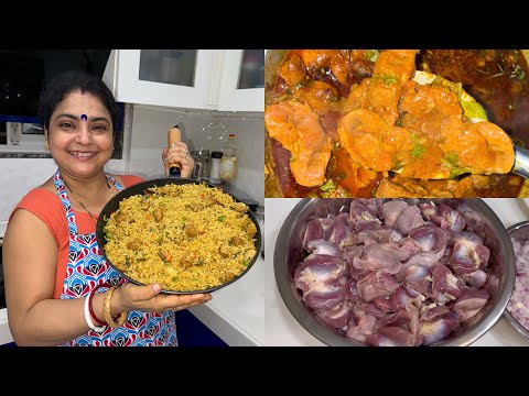 CHICKEN GIZZARD CURRY RECIPE AND SOYA CHUNK VEGETABLE PULAO RECIPE | ​⁠@MaddyMummy