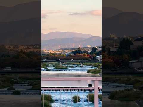 #kanazawa at sunset in the early autumn. Leaves are just starting to turn, weather is getting cool.