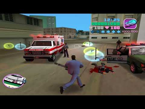 Crazy Killing Police in GTA Vice City (2025) | 4K