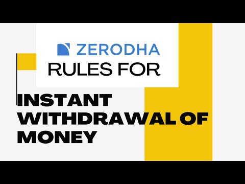 Zerodha Instant Withdrawal not working #zerodha #zerodhaintradaytrading