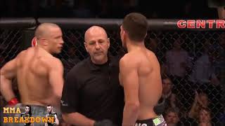 George St Pierre vs Nick Diaz Best Highlights