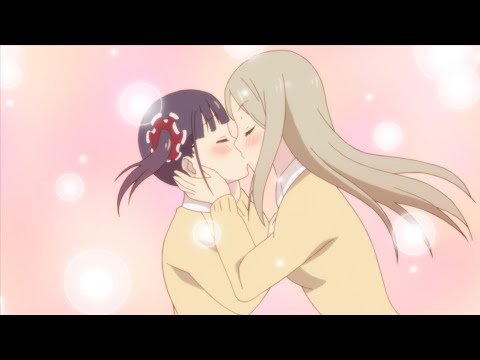 Anime girl kiss girl | lesbian kiss | Yuri kiss