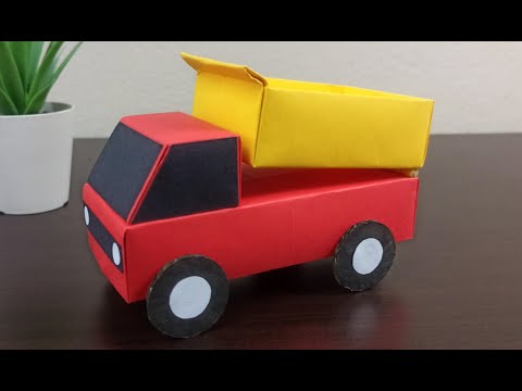 Origami Papercraft dump truck