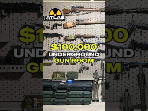 $100,000 underground gun room with a Fort Knox vault door!