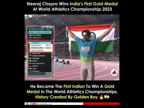 Indian first gold medal #Neeraj Chopra #World athletic #olympic #news #viral #currentaffairs