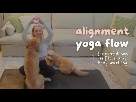 alignment yoga flow for confidence, self love, and body sculpting