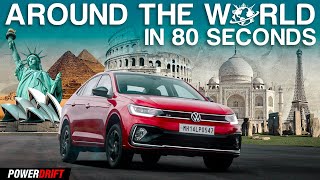 #WorldTourismDay | Around The World in 80 Seconds Ft. Volkswagen Virtus | PowerDrift Special