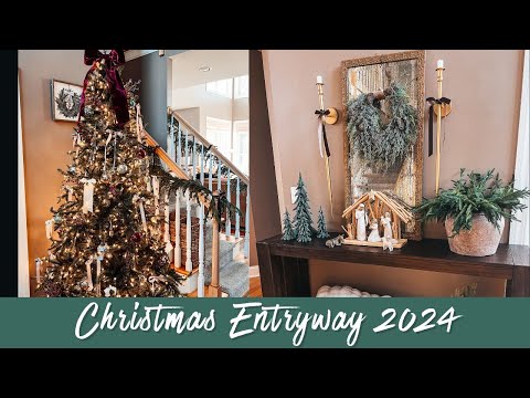 🎄NEW🎄 CHRISTMAS 2024 DECORATE WITH ME | CHRISTMAS ENTRYWAY DECORATING IDEAS