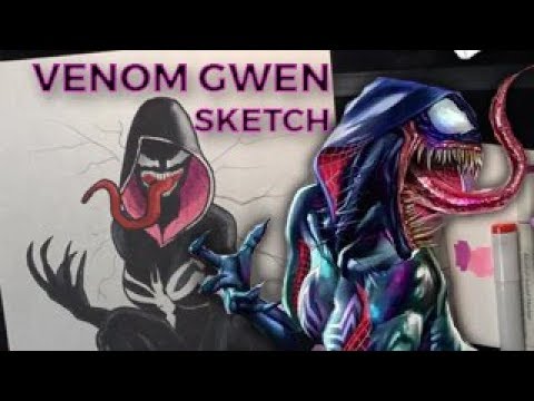 Venom Gwen Speed Sketch - Spider Gwen and Venom