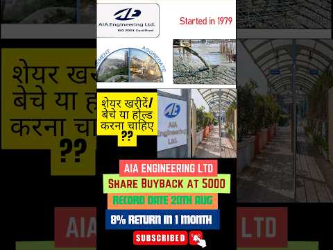 AIA Engineering Ltd #supportmychannel #buyback #buybackofshares #trendingsong #sharebuyback #shorts