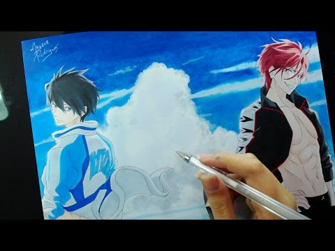 Speed Drawing - Haruka Nanase and Rin Matsuoka (FREE!)