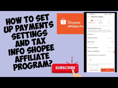 Full video How to set up payments settings and tax info shopee affiliate program?#shopeeaffiliate