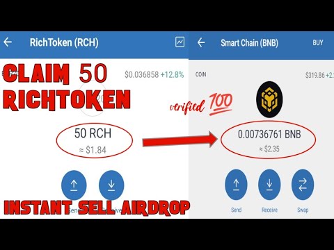 MergeRichCar | Claim 50 RichToken on trust wallet | Swap richtoken to bnb | Live withdraw/sell proof