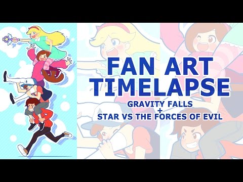 Fan Art Timelapse: Gravity Falls + Star vs the Forces of Evil