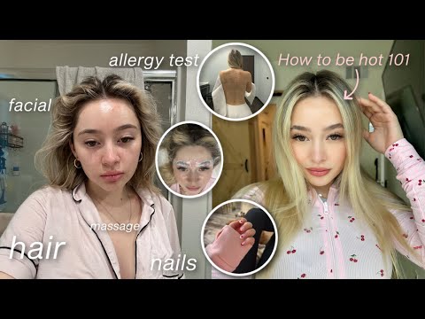 my EXTREME glow up for valentines day + bf's birthday... | allergy test, massage, nails, lashes