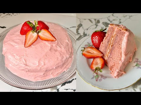 Strawberry Cake - Semi-Homemade Strawberry Cake - Cake Mix Hacks - Ellen’s Juneteenth Series 🍓🍰