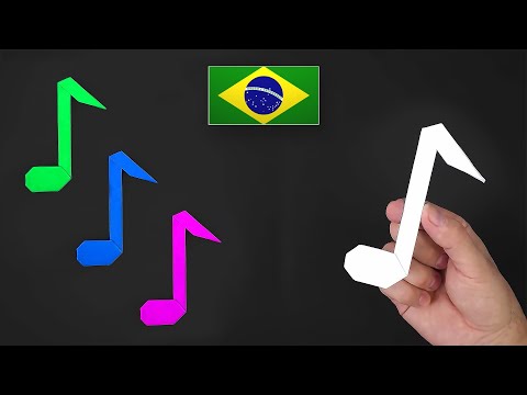 Origami: Nota Musical -Tutorial PT-BR