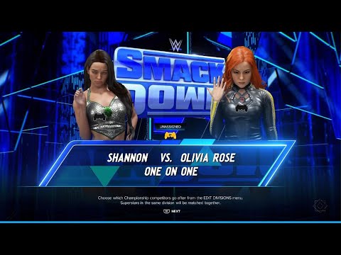 WWE 2K24 AWA Friday night smackdown: Shannon vs Olivia Rose