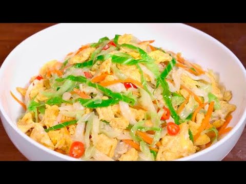 This is the delicious way to make scrambled eggs with cabbage. Learn how to make it d