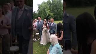 Dad invites stepdad to walk bride down the aisle | Humankind #shorts